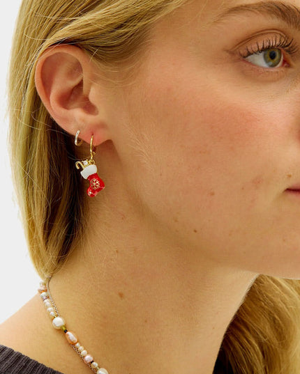 Weihnachtsohrringe - Strumpfdesign