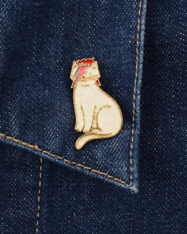 Anstecknadel – Katzen-Bowie-Accessoire für Ostern