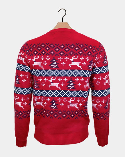 Roter kanadischer Weihnachtspullover für Paare