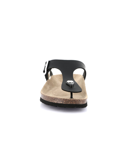 Grünland Schwarze Damen-Flip-Flops