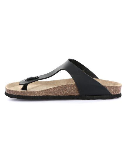 Grünland Schwarze Damen-Flip-Flops