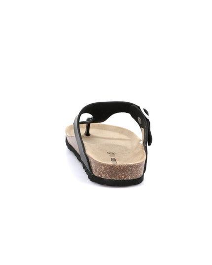 Grünland Schwarze Damen-Flip-Flops