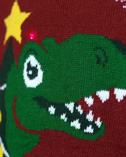 LED Christmas Tree-Rex Couples Christmas Sweater