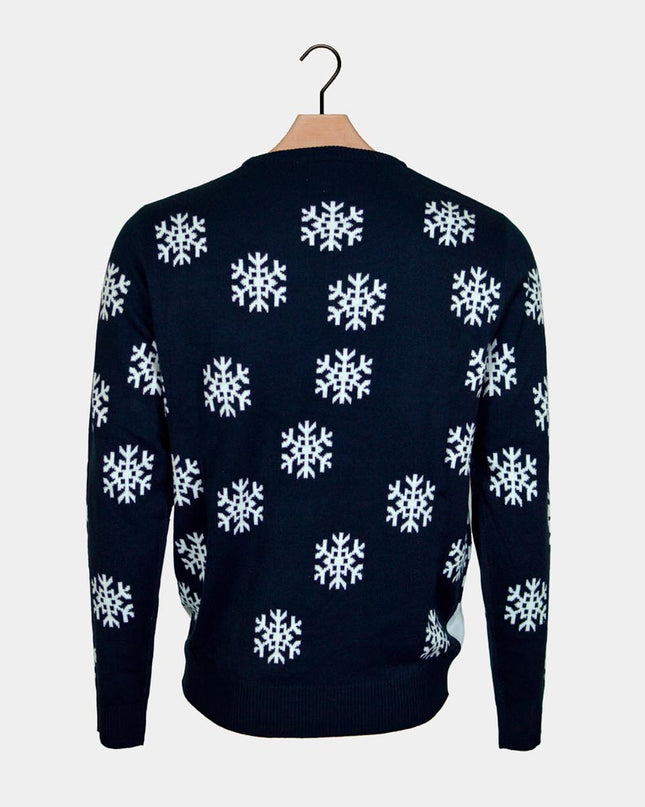 Weihnachtspullover mit Rentier- und Weihnachtsmannmotiv