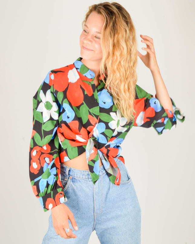 Stillleben-Bluse – Schwarz | Limitierte Kollektion für alle Altersgruppen