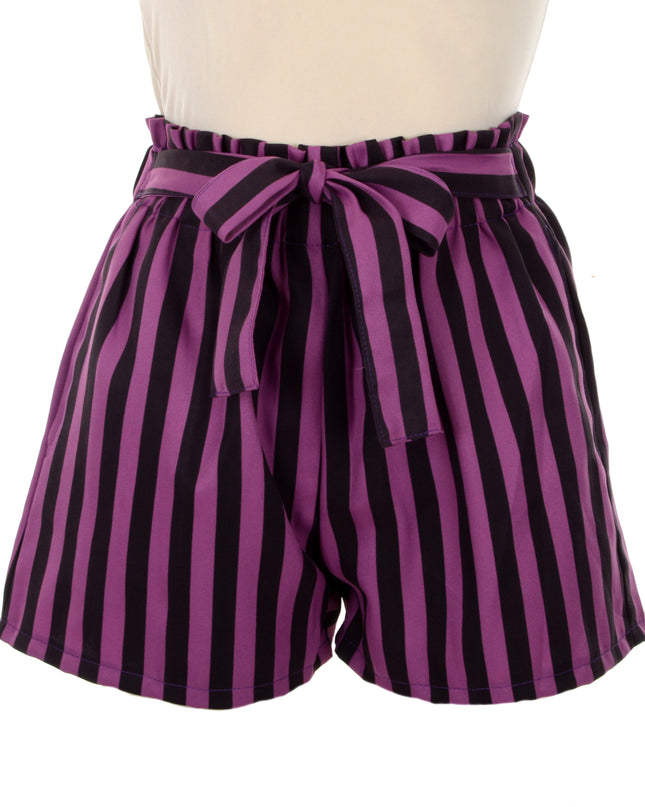 Gestreifte Shorts – Lila