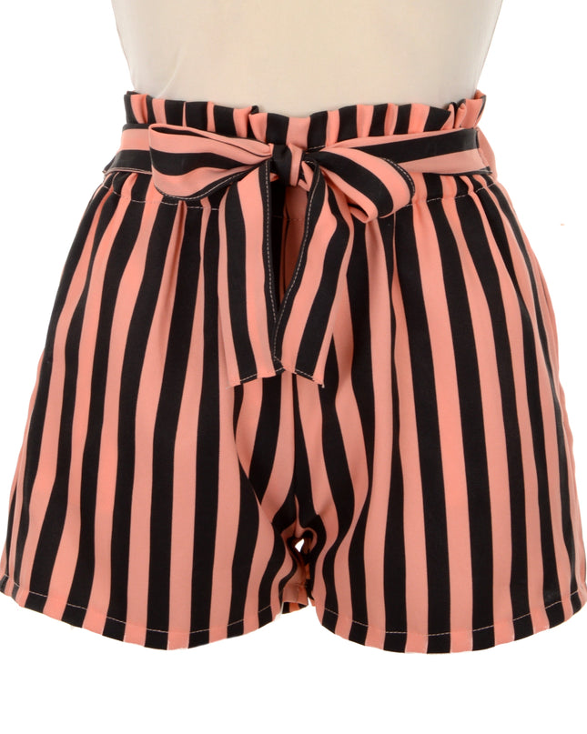 Gestreifte Shorts – Rosa