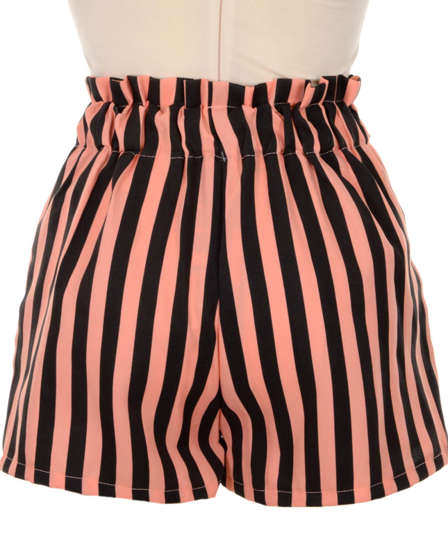 Gestreifte Shorts – Rosa