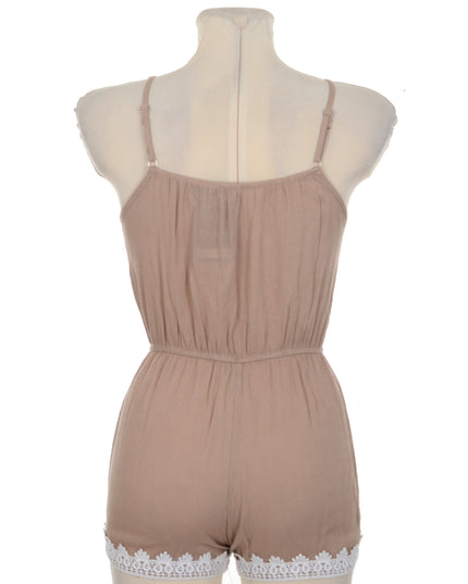 Brown Lace Romper