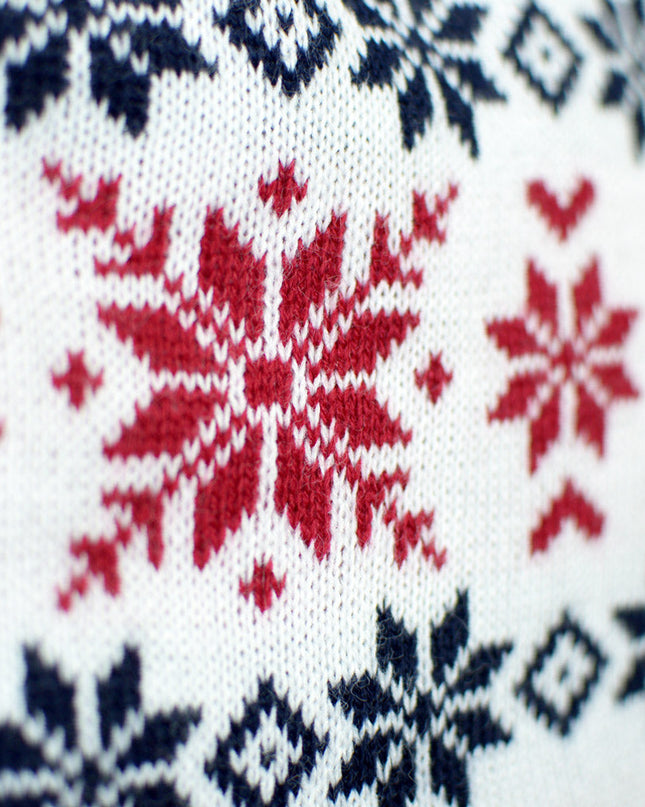 Smiling Santa and Reindeer Couples Christmas Sweater