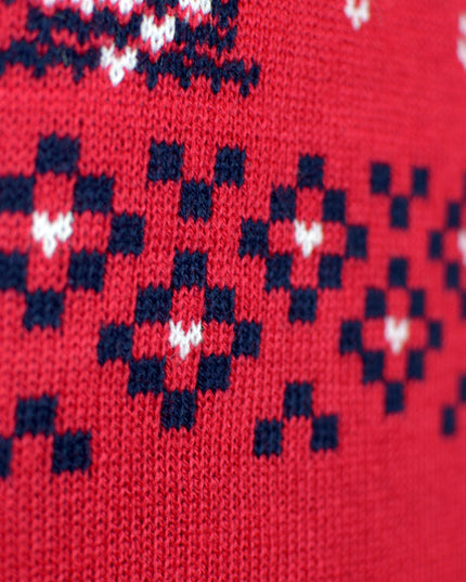 Roter kanadischer Weihnachtspullover für Paare