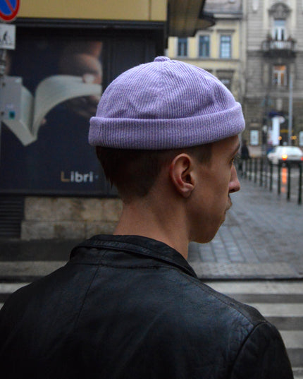 Purple Knitted Docker Cap for Christmas Accessories