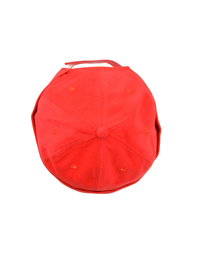 Red Corduroy Docker Cap for Christmas Accessories