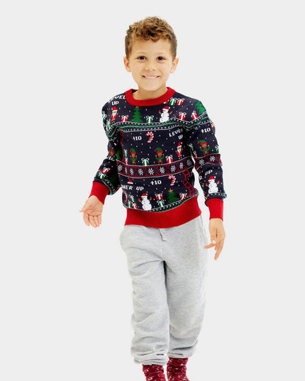Kids' Retro Video Games Christmas Sweater