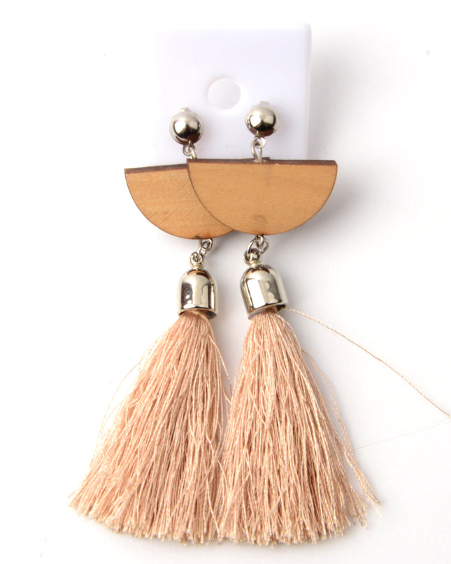 Tassel Wooden Earrings