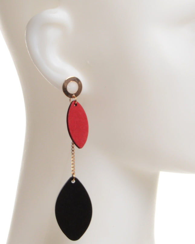 Blätterohrringe aus Holz I