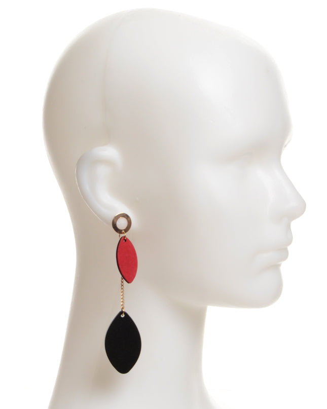 Blätterohrringe aus Holz I