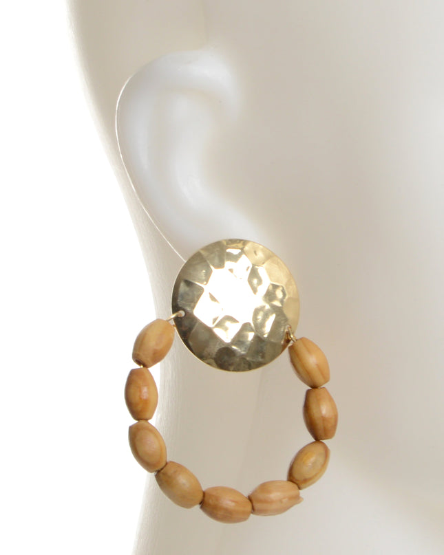 Wooden Beads Earrings