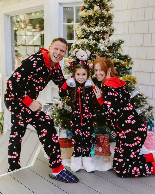 Matching Candy Cane Lane Family Jumpsuits