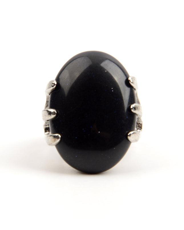 Oval Shape Black Ring