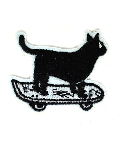 Patch – Skateboard fahrende Katze