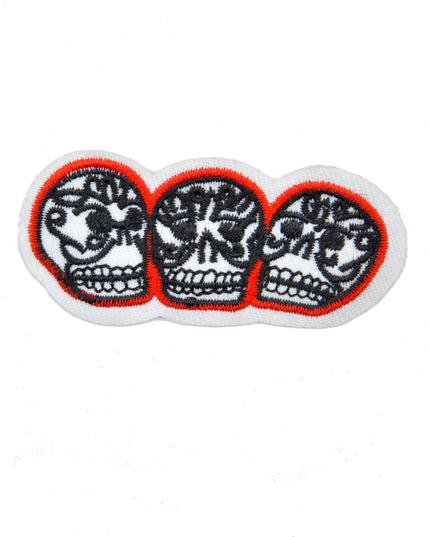 3 Calavera-Aufnäher – Festliches Accessoire