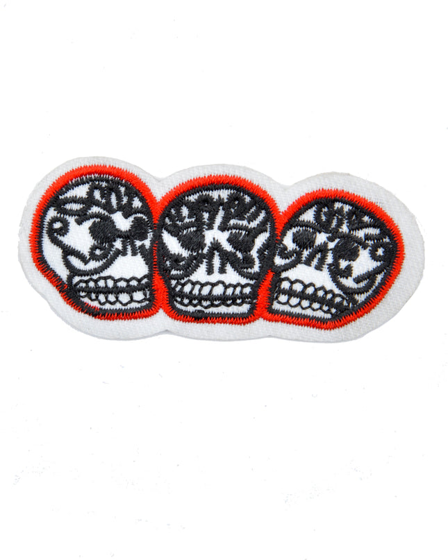 3 Calavera-Aufnäher – Festliches Accessoire