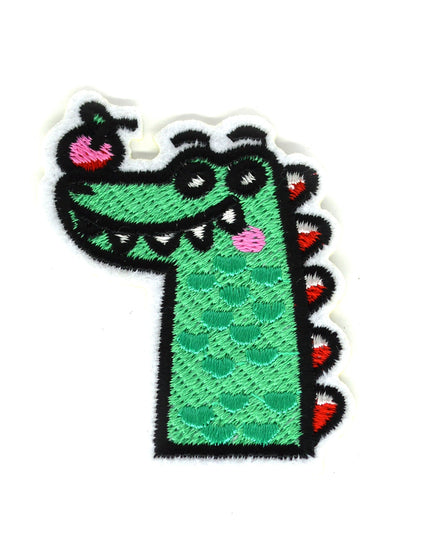 Aufnäher – Krokodil mit Apfel