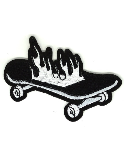 Patch – Feuriges Skateboard
