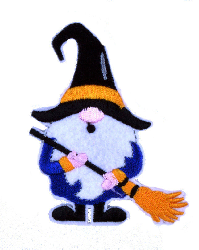Iron-On Patch - Gnome with Broom