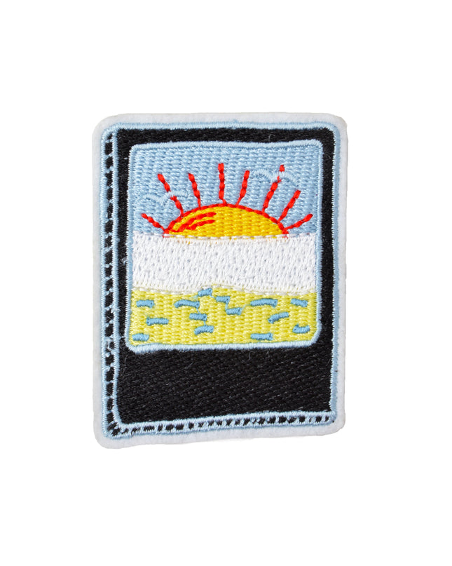 Patch – Zugfenster und Sonnenuntergang