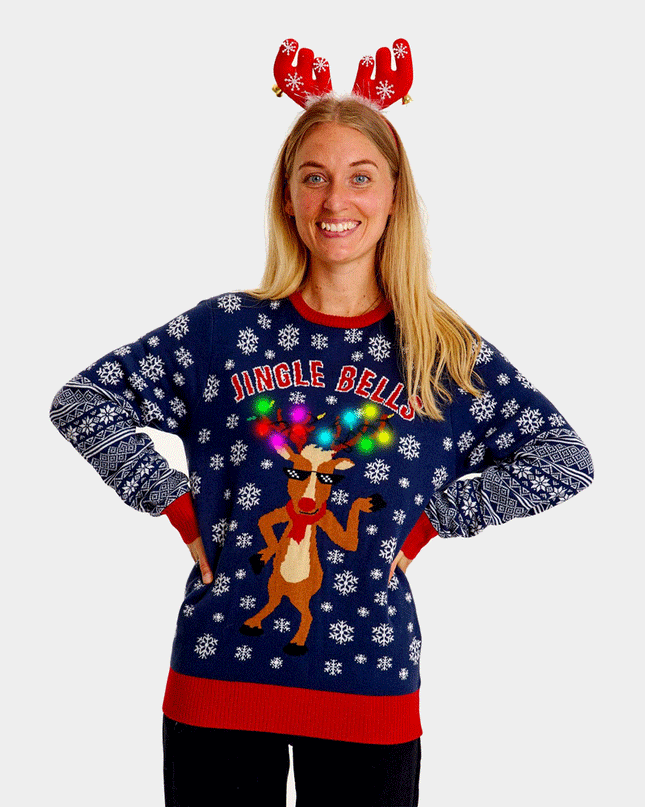 LED Jingle Bells Couples Christmas Sweater