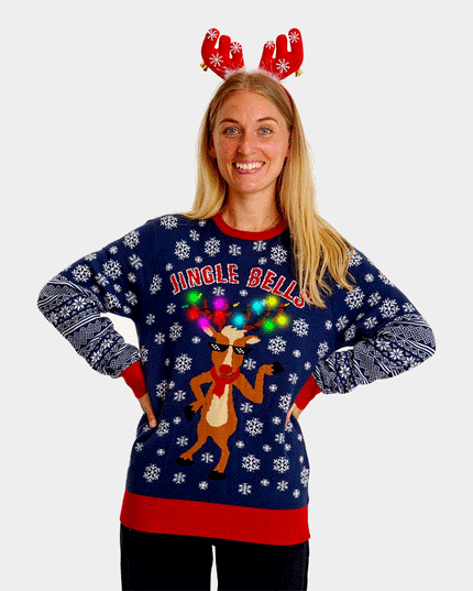 LED Jingle Bells Couples Christmas Sweater