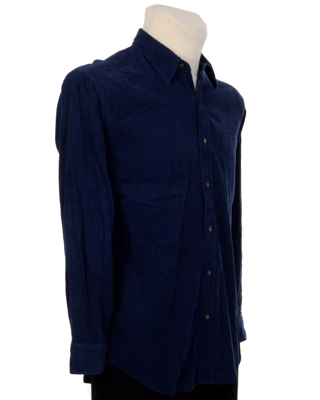 Vintage Shirt - Blue Corduroy Christmas Sweater for Men and Women