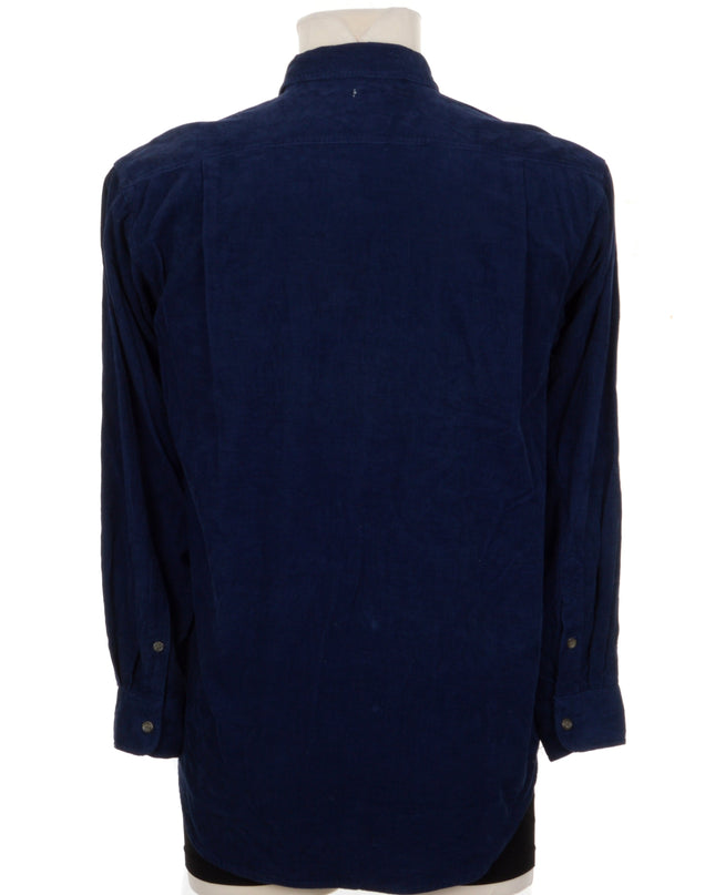 Vintage Shirt - Blue Corduroy Christmas Sweater for Men and Women