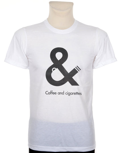 Film-T-Shirt – Design mit Kaffee- und Zigarettenmotiv