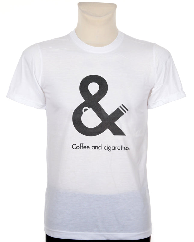 Film-T-Shirt – Design mit Kaffee- und Zigarettenmotiv