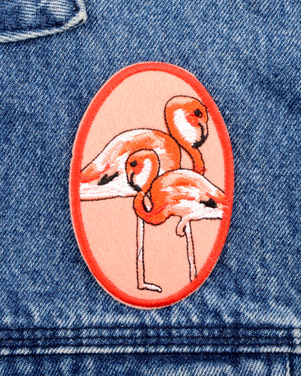 Iron-On Patch - Flamingos