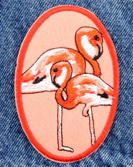 Iron-On Patch - Flamingos