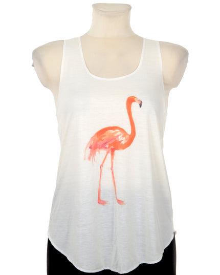Flamingo Print Sleeveless Top for Men and Women
