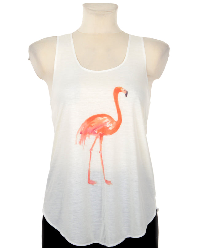 Flamingo Print Sleeveless Top for Men and Women