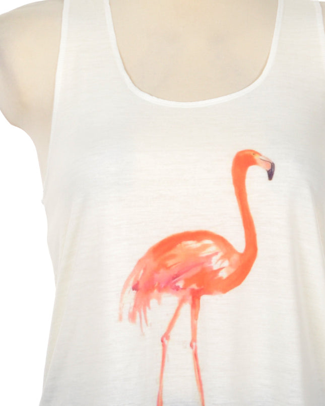 Flamingo Print Sleeveless Top for Men and Women