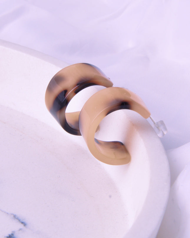 Amber Latte Color Earrings