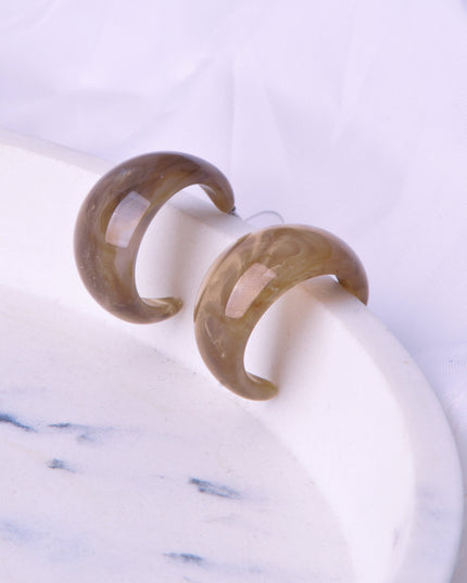 Mocha Color Amber Earrings