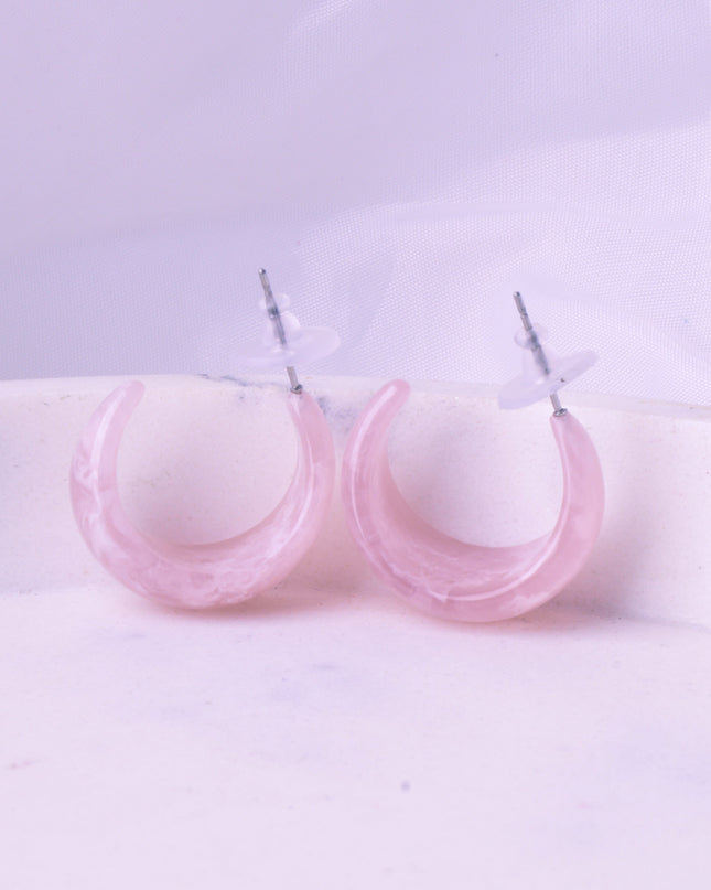 Ohrringe aus puderfarbenem Bernstein