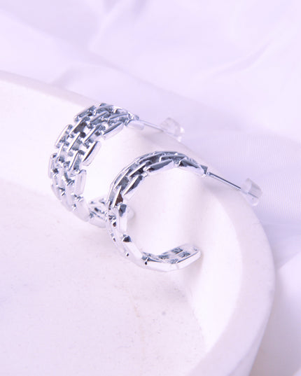 Ohrringe - Kette | Quadratische Silberohrringe für Weihnachten und Halloween