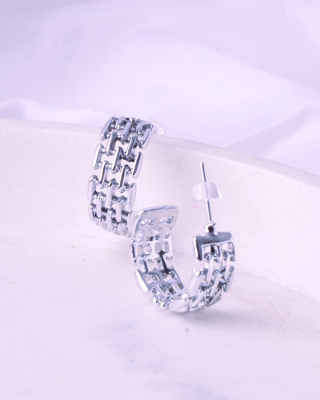 Ohrringe - Kette | Quadratische Silberohrringe für Weihnachten und Halloween