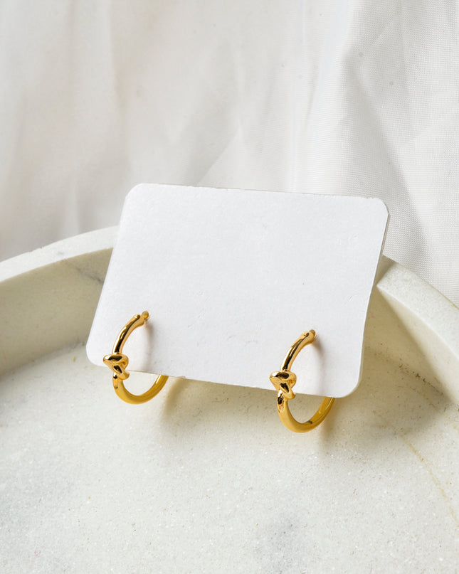 Gold Moon Knot Earrings