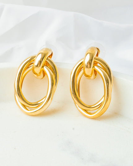 Ohrringe – Oval, Gold