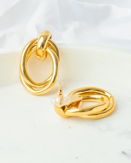 Ohrringe – Oval, Gold